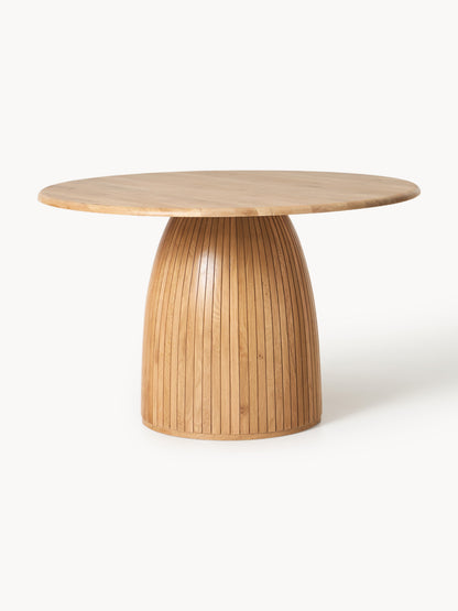 Nelly Round Dining Table with Fluted Texture, Available in Various Sizes