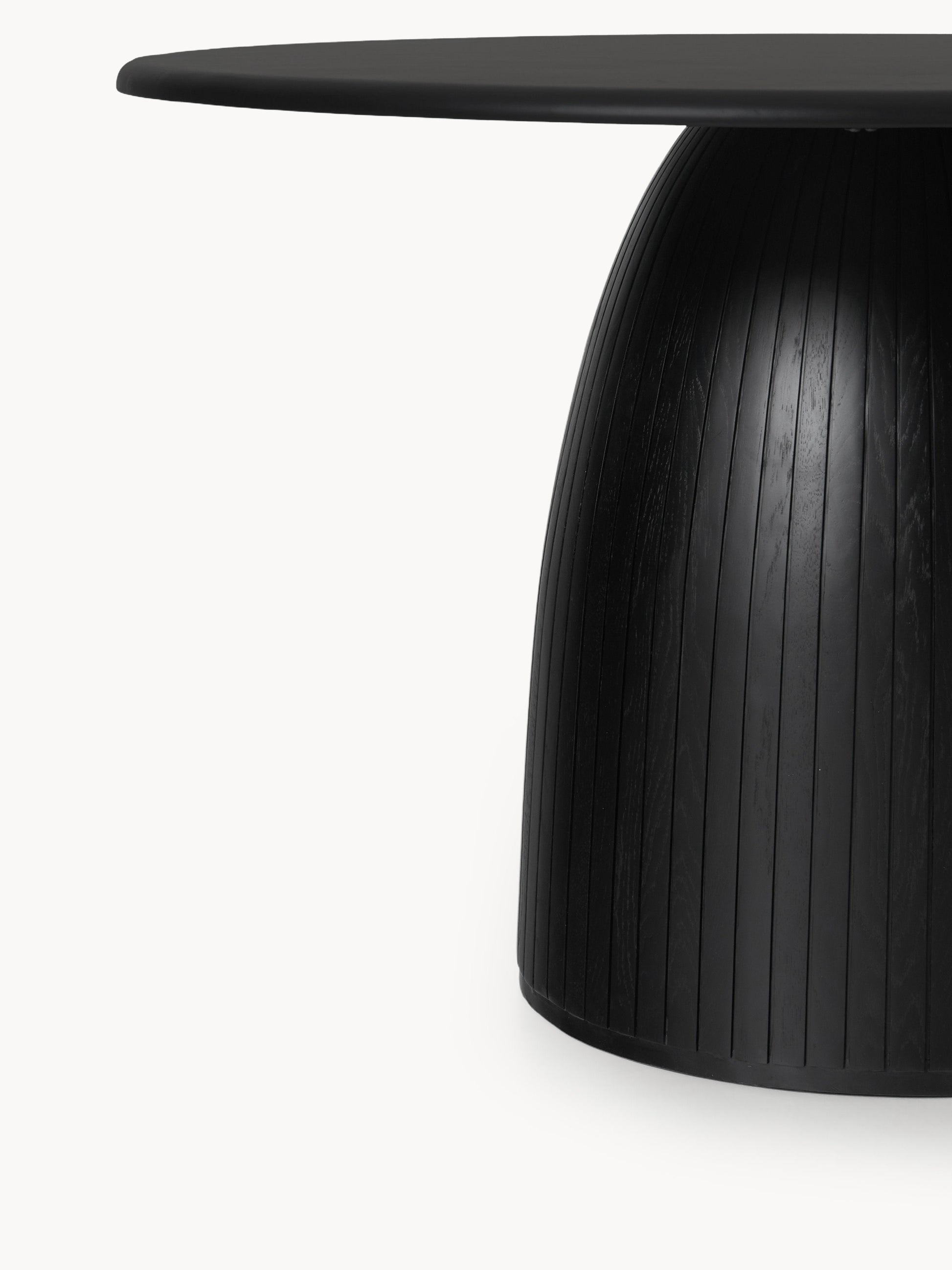 Nelly Round Dining Table with Fluted Texture, Available in Various Sizes
