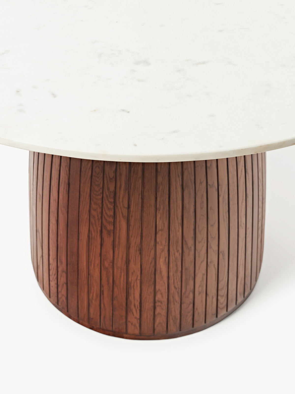 Nelly Round Dining Table with Marble Tabletop, Measuring Ø 115 cm