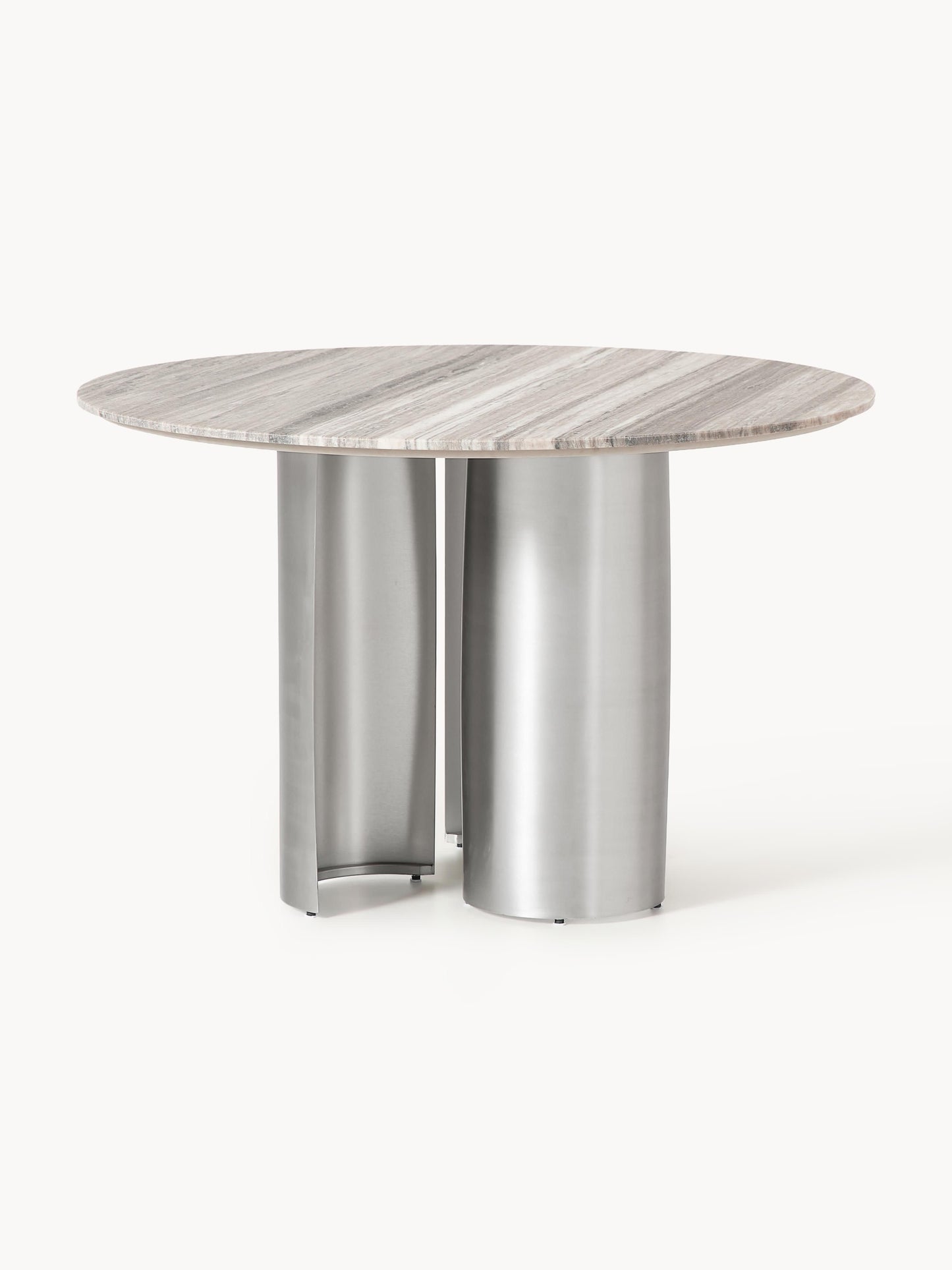 Noam Round Dining Table with Marble Tabletop, Measuring Ø 120 cm