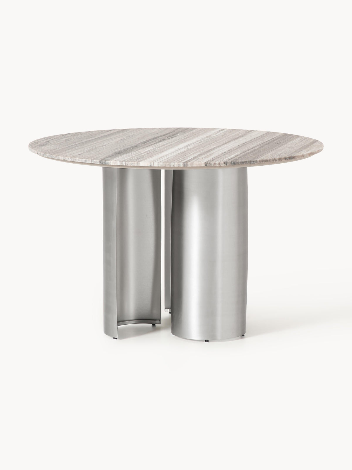 Noam Round Dining Table with Marble Tabletop, Measuring Ø 120 cm
