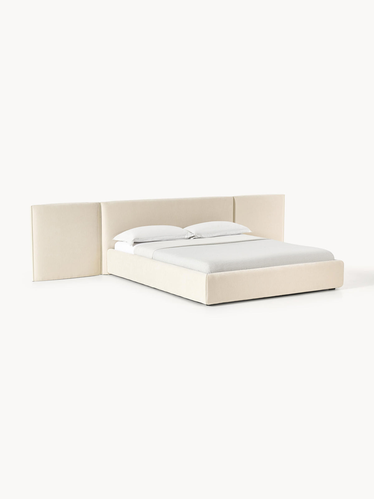 Otis Upholstered Bed Frame, Folding Headboard