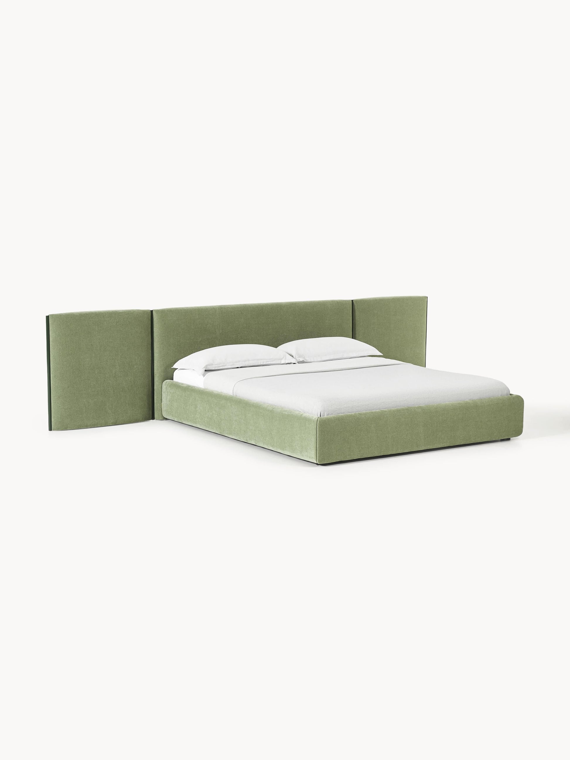 Otis Upholstered Bed Frame, Folding Headboard