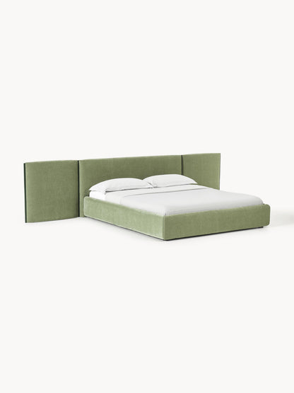 Otis Upholstered Bed Frame, Folding Headboard
