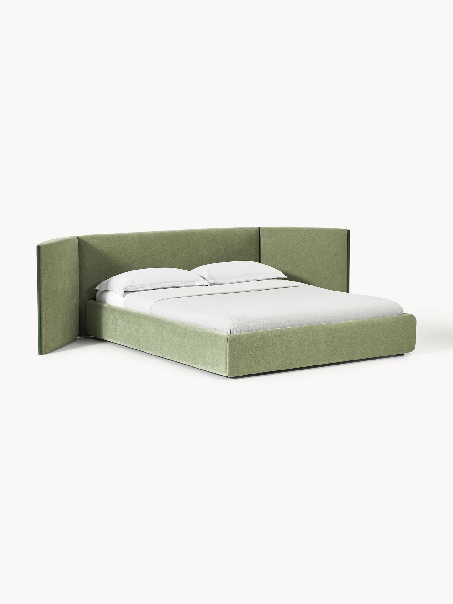 Otis Upholstered Bed Frame, Folding Headboard