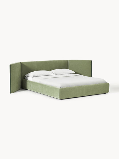 Otis Upholstered Bed Frame, Folding Headboard