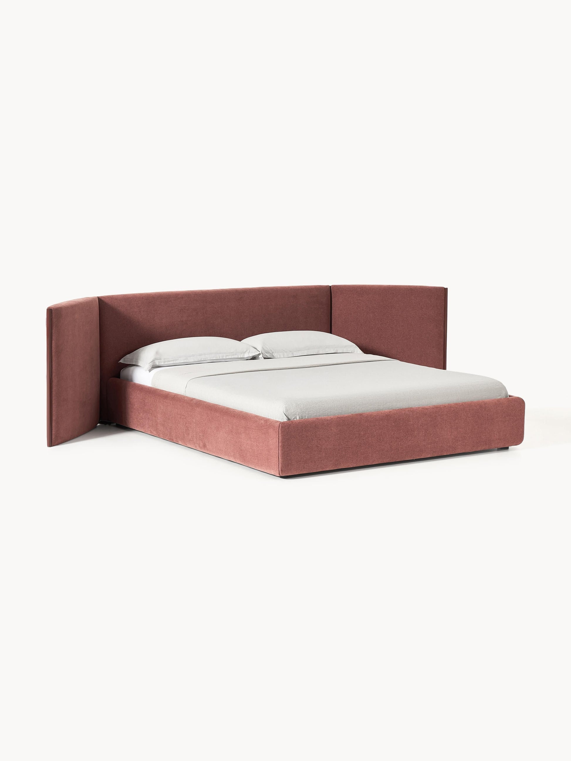 Otis Upholstered Bed Frame, Folding Headboard