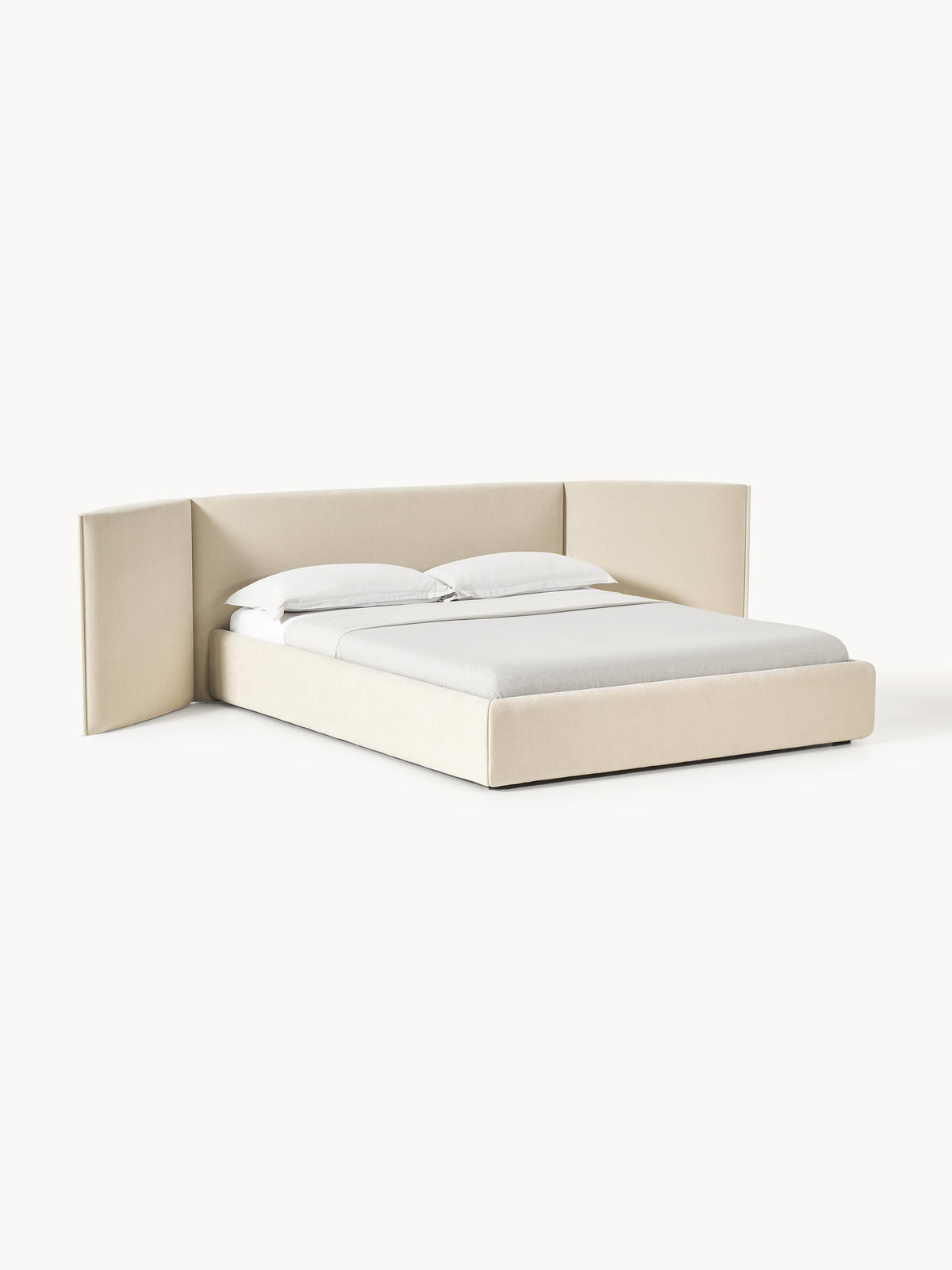Otis Upholstered Bed Frame, Folding Headboard