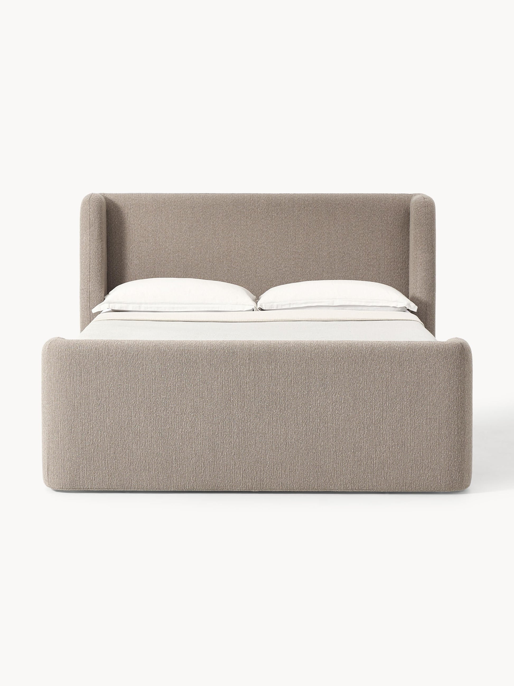 Perla Box Spring Bed Frame, Bouclé