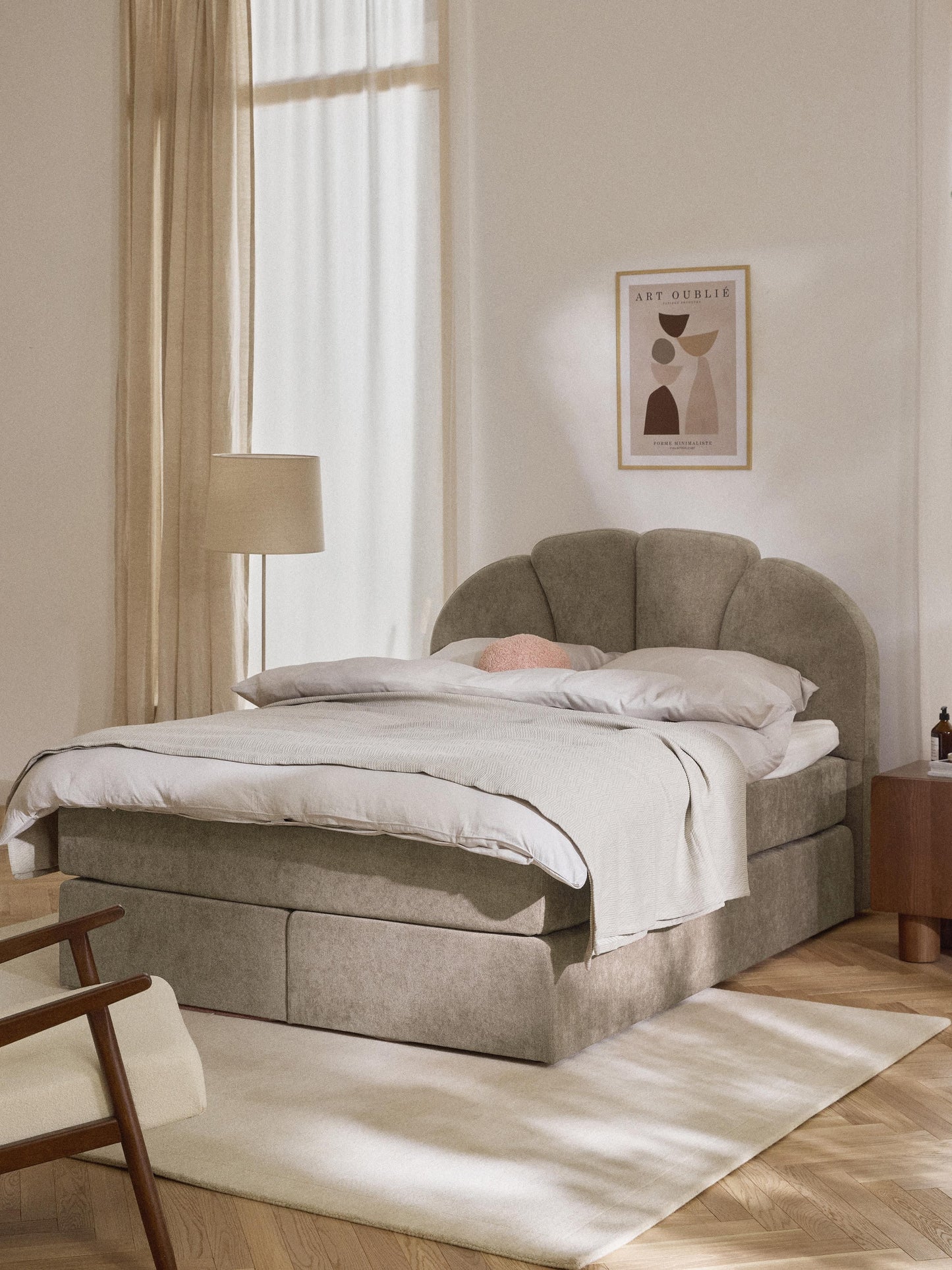 Romia Bed with Box Spring Frame