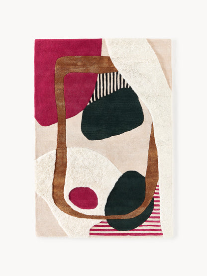 Rosco Wool Rug, High-Low Texture, Hand-Tufted