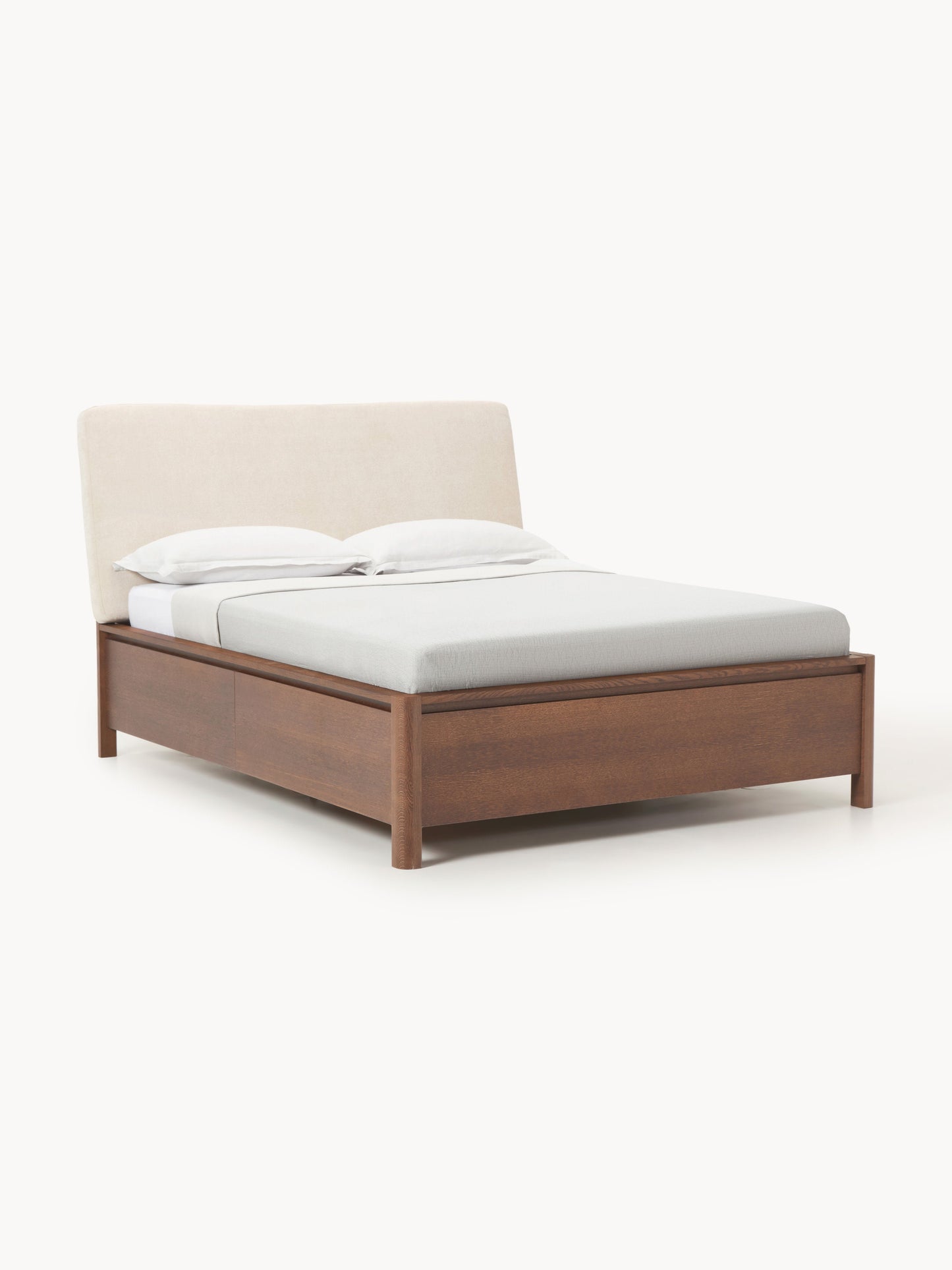 Santiago Wooden Bedstead with Upholstered Headboard and Drawers