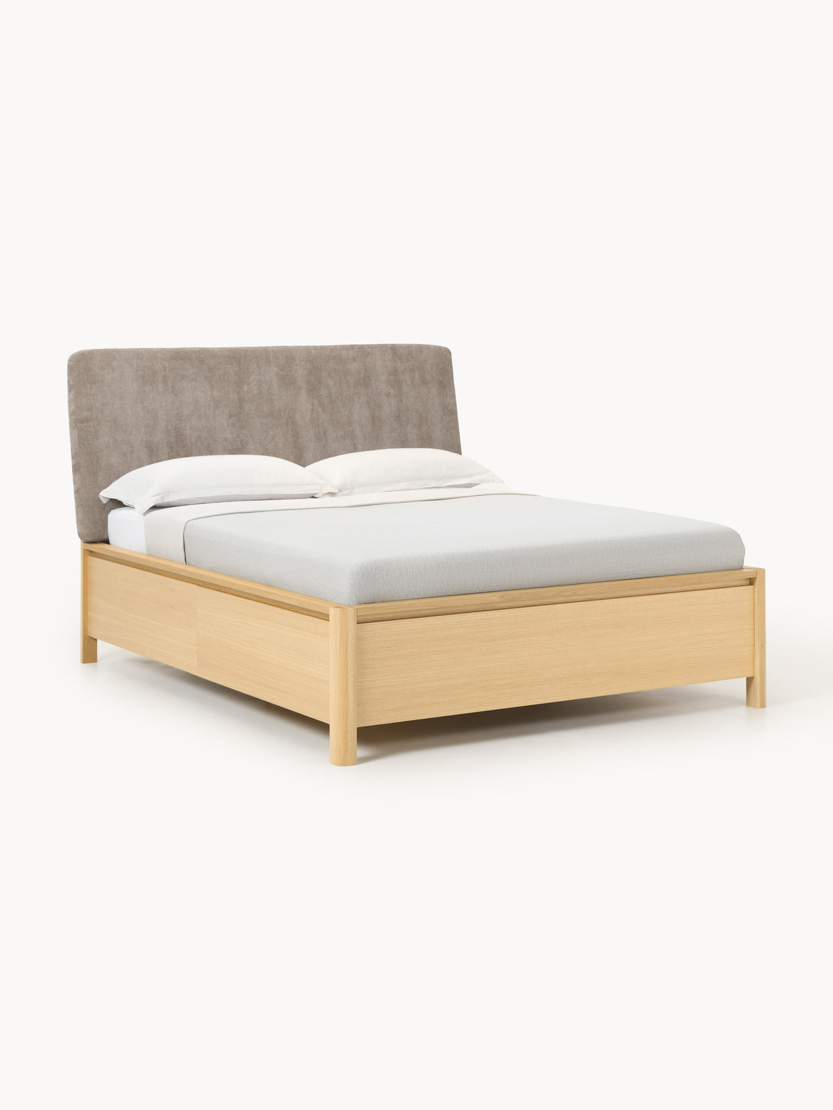 Santiago Wooden Bedstead with Upholstered Headboard and Drawers