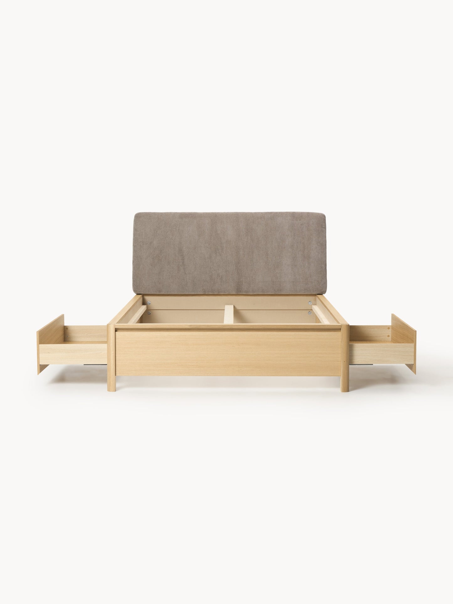 Santiago Wooden Bedstead with Upholstered Headboard and Drawers