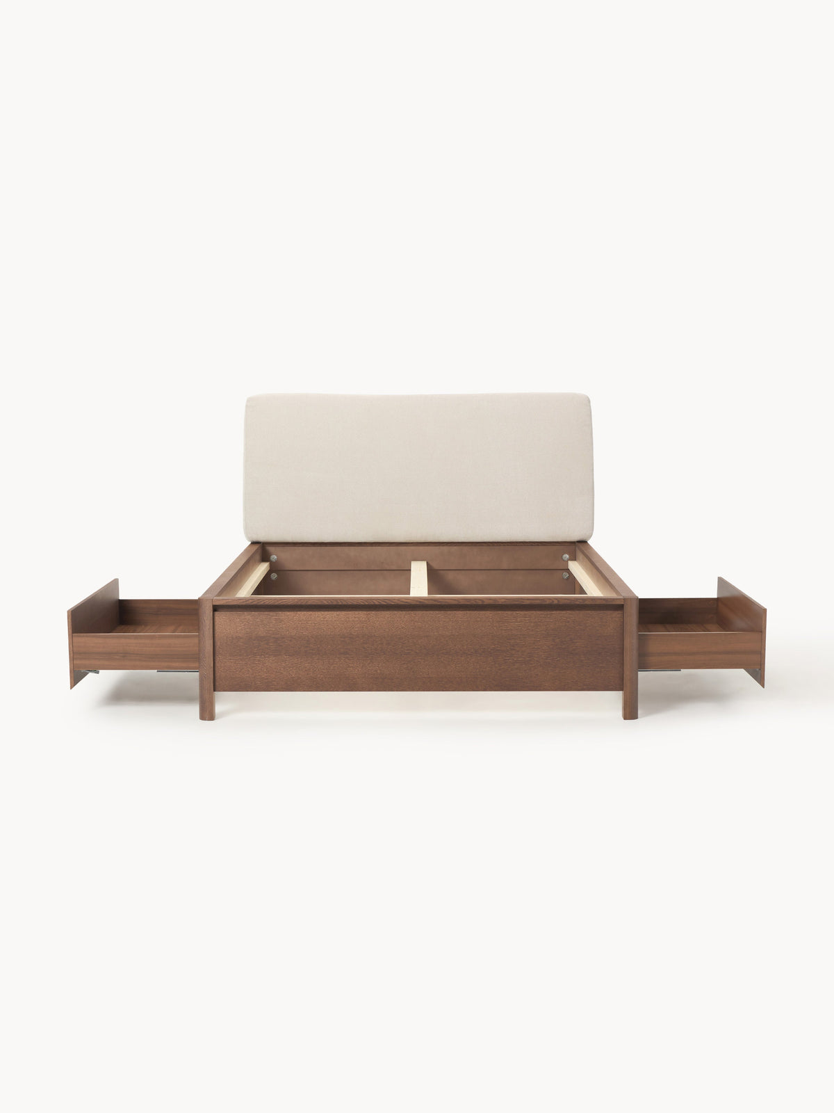 Santiago Wooden Bedstead with Upholstered Headboard and Drawers