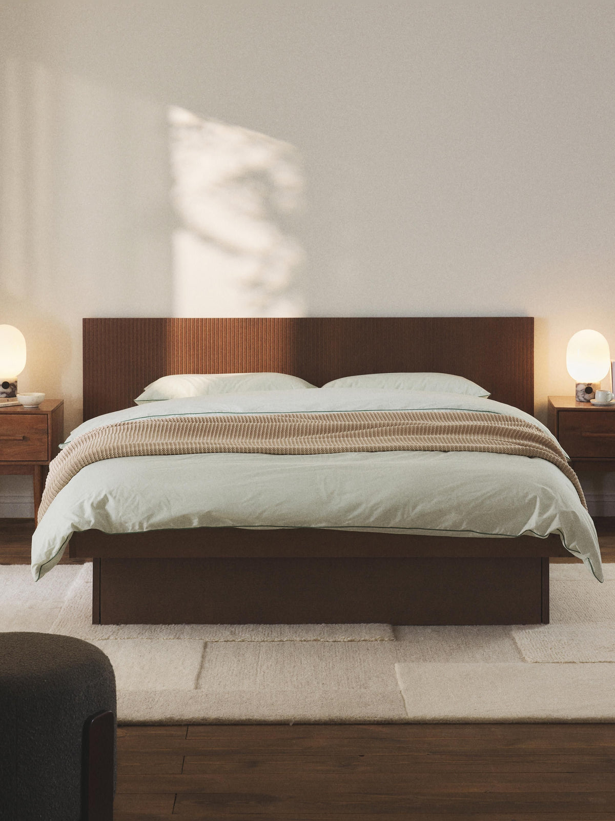 Sato Wooden Bed, Drawers and Headboard