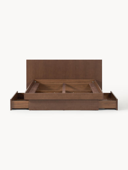 Sato Wooden Bed, Drawers and Headboard