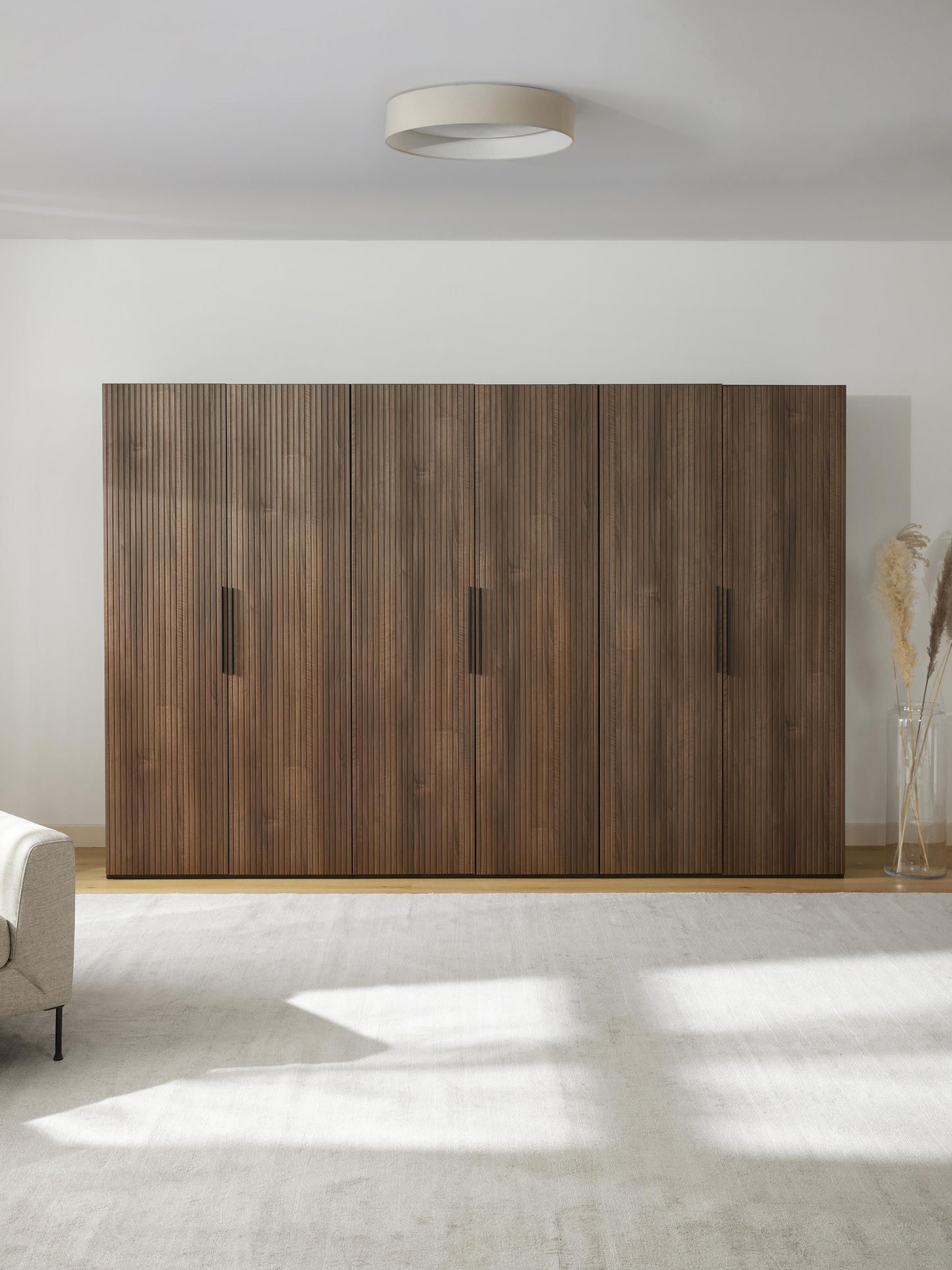 Simone Modular Hinged-Door Wardrobe in Various Sizes, 300 cm Wide
