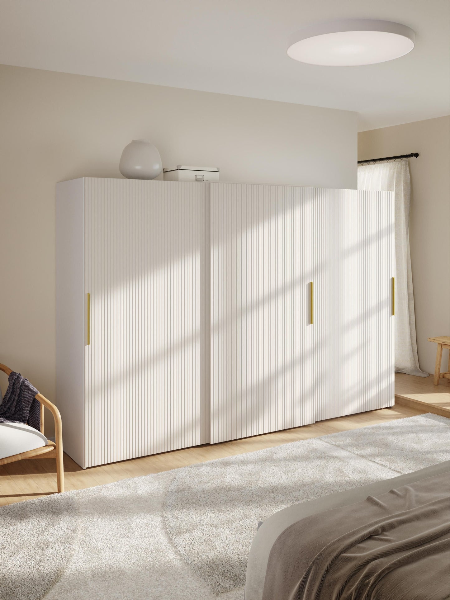 Simone Modular Sliding-Door Wardrobe in Various Sizes, 300 cm Wide