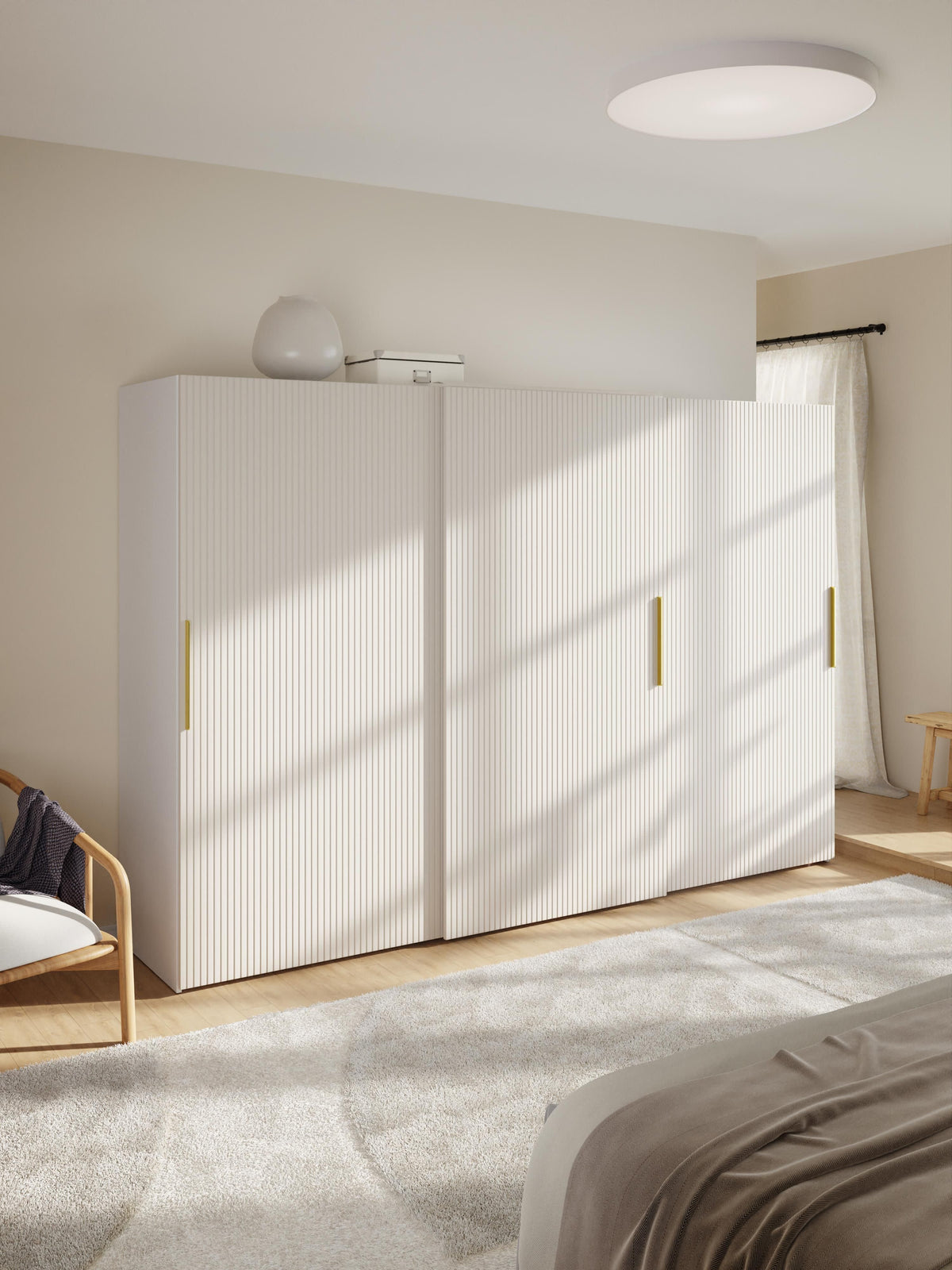 Simone Modular Sliding-Door Wardrobe in Various Sizes, 300 cm Wide
