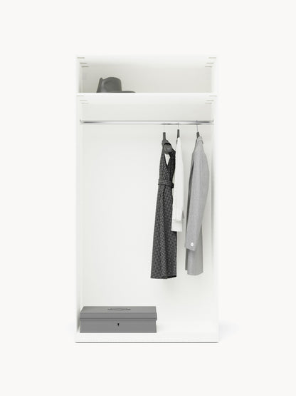 Simone Modular Wardrobe with Hinged Doors, in Various Sizes, 100 cm Wide