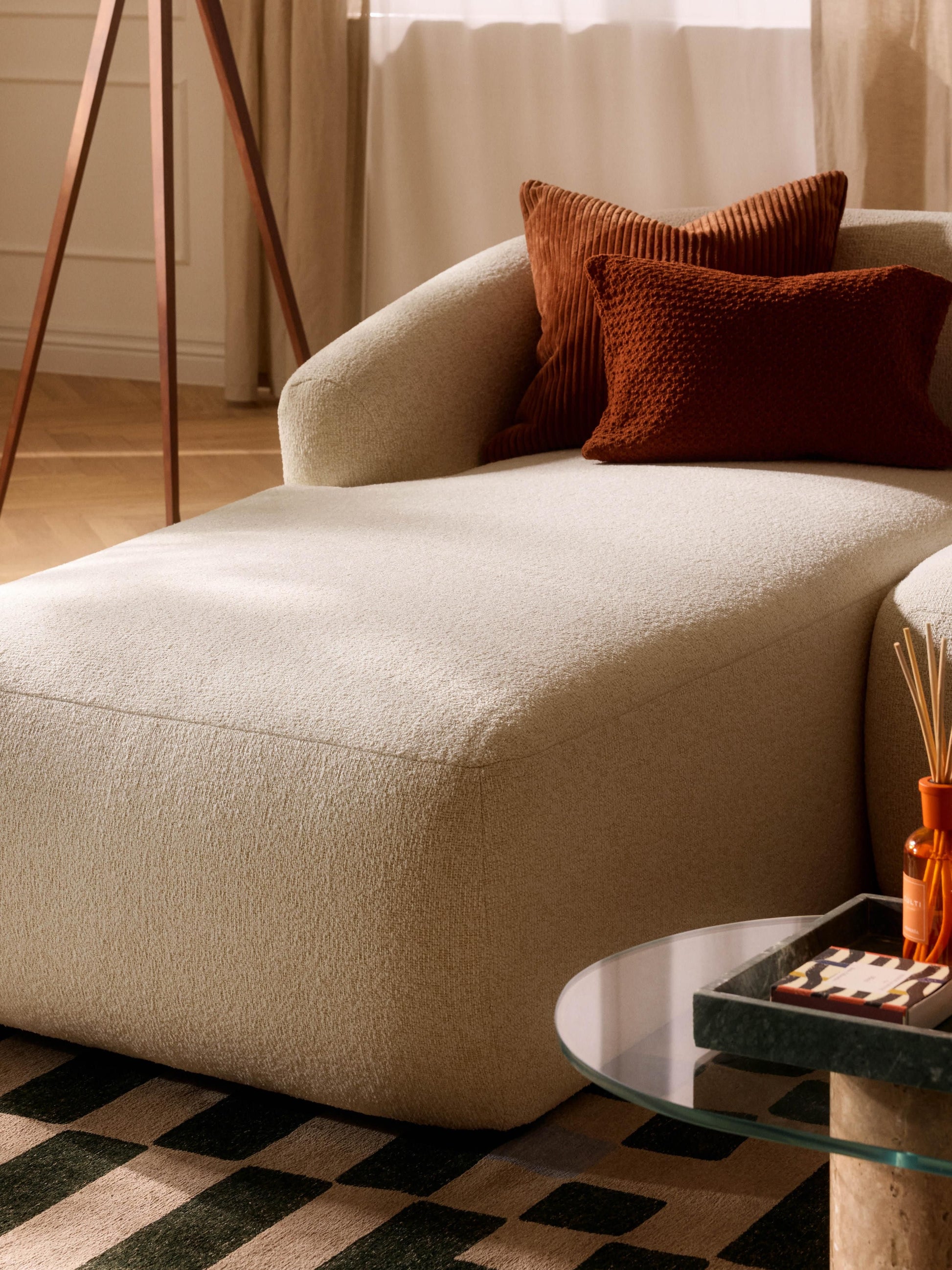 Sofia Bouclé Chaise Corner Piece