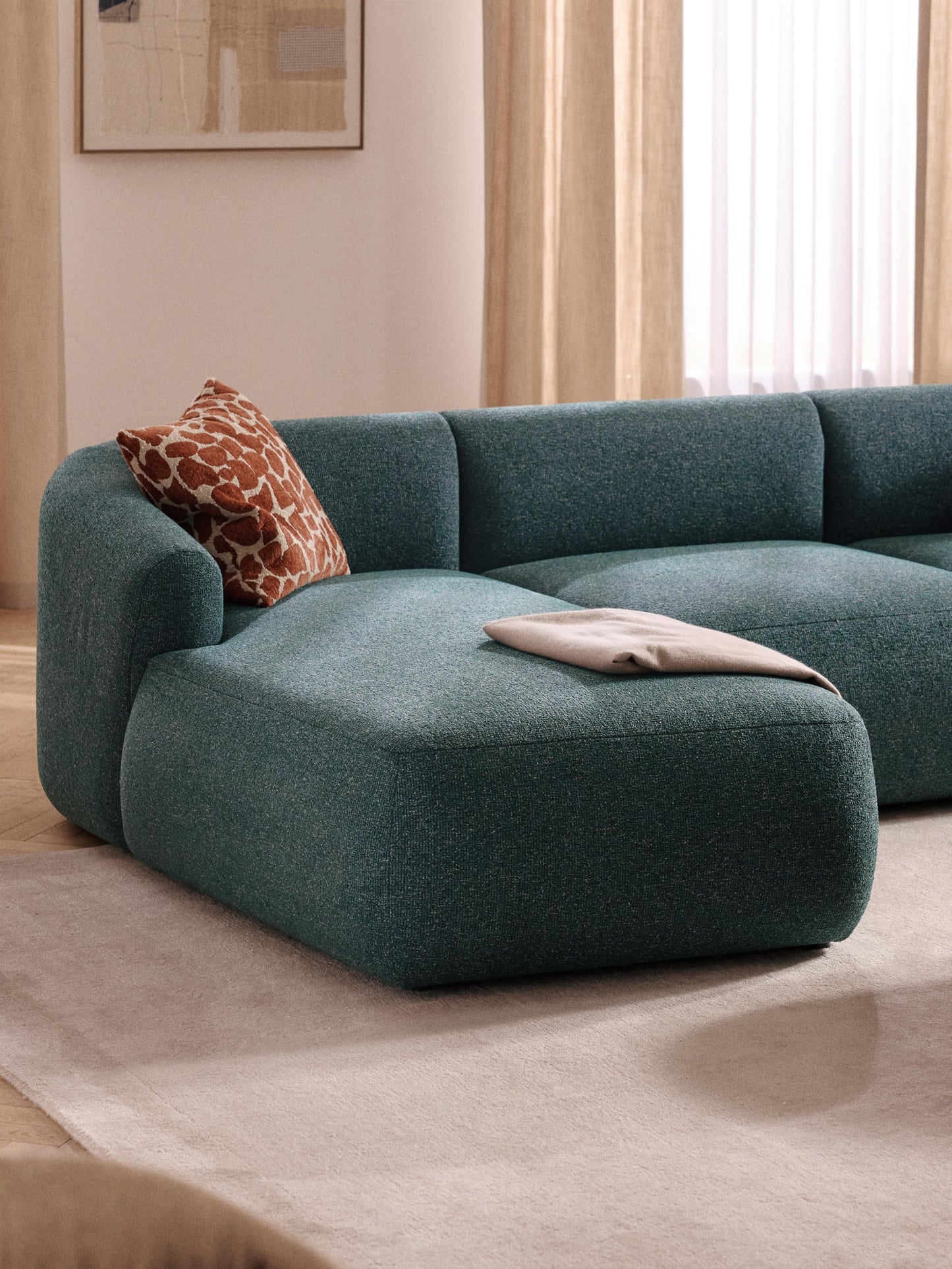 Sofia Bouclé Chaise Corner Piece