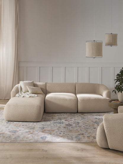 Sofia Bouclé Modular Corner Sofa (3-Seater)