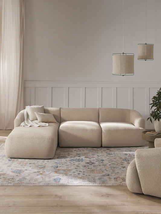 Sofia Bouclé Modular Corner Sofa (3-Seater)