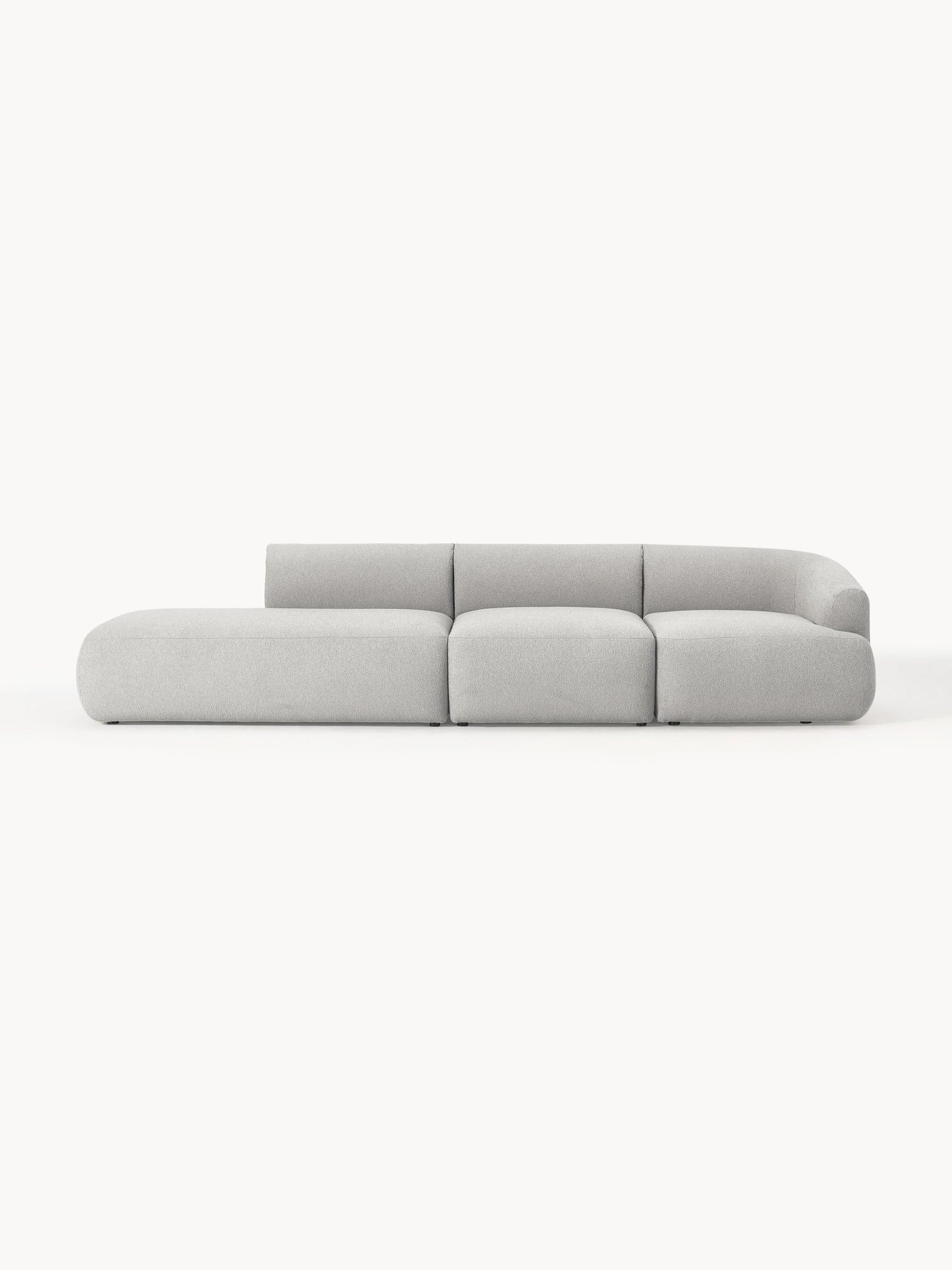 Sofia Modular Chaise Longue with Bouclé Cover (2-Seater)