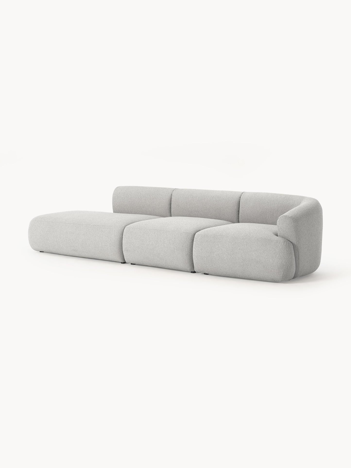 Sofia Modular Chaise Longue with Bouclé Cover (2-Seater)