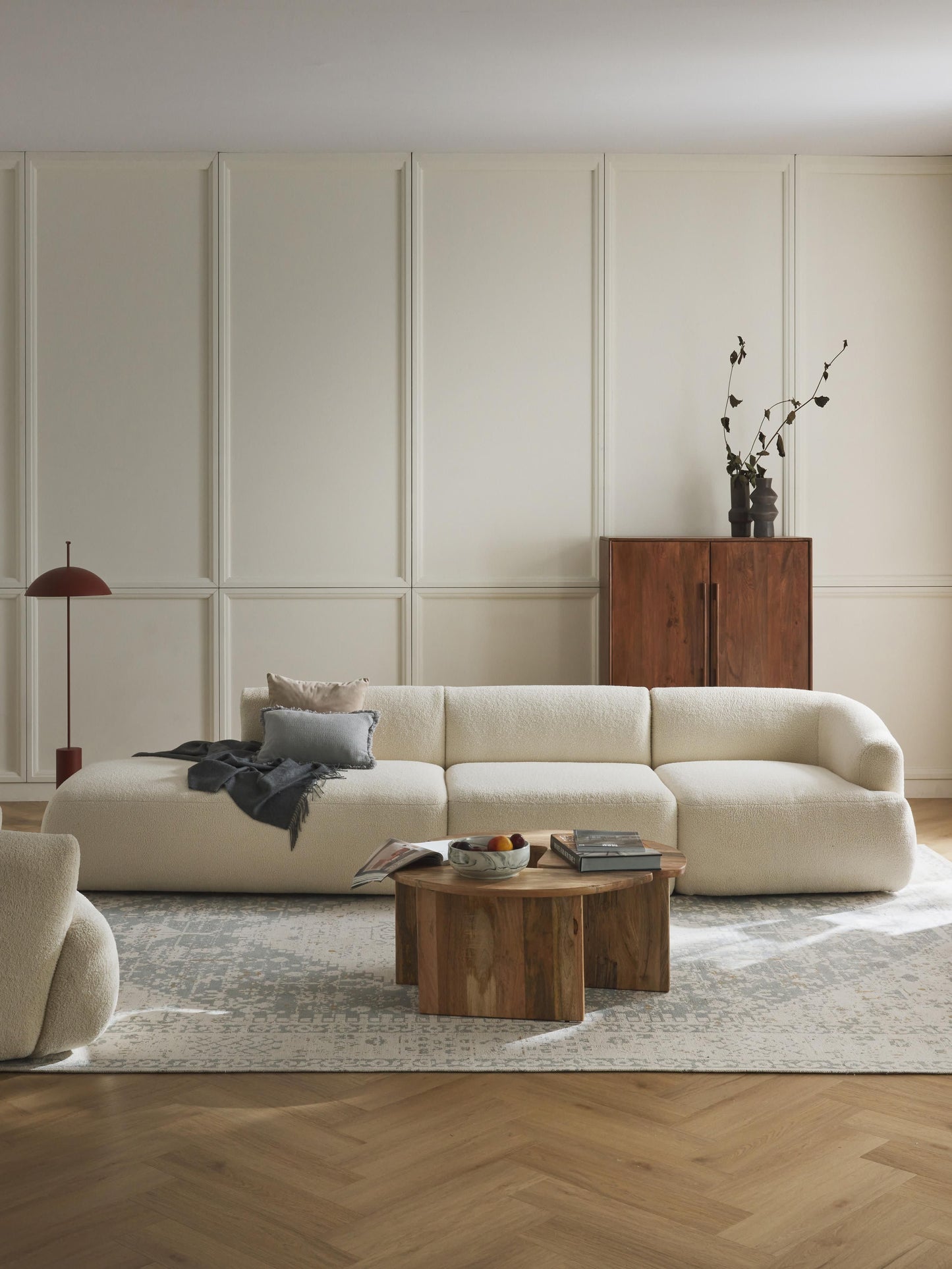 Sofia Modular Teddy Pouffe (3-Seater)