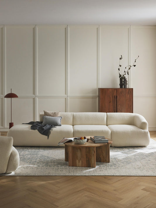 Sofia Modular Teddy Pouffe (3-Seater)