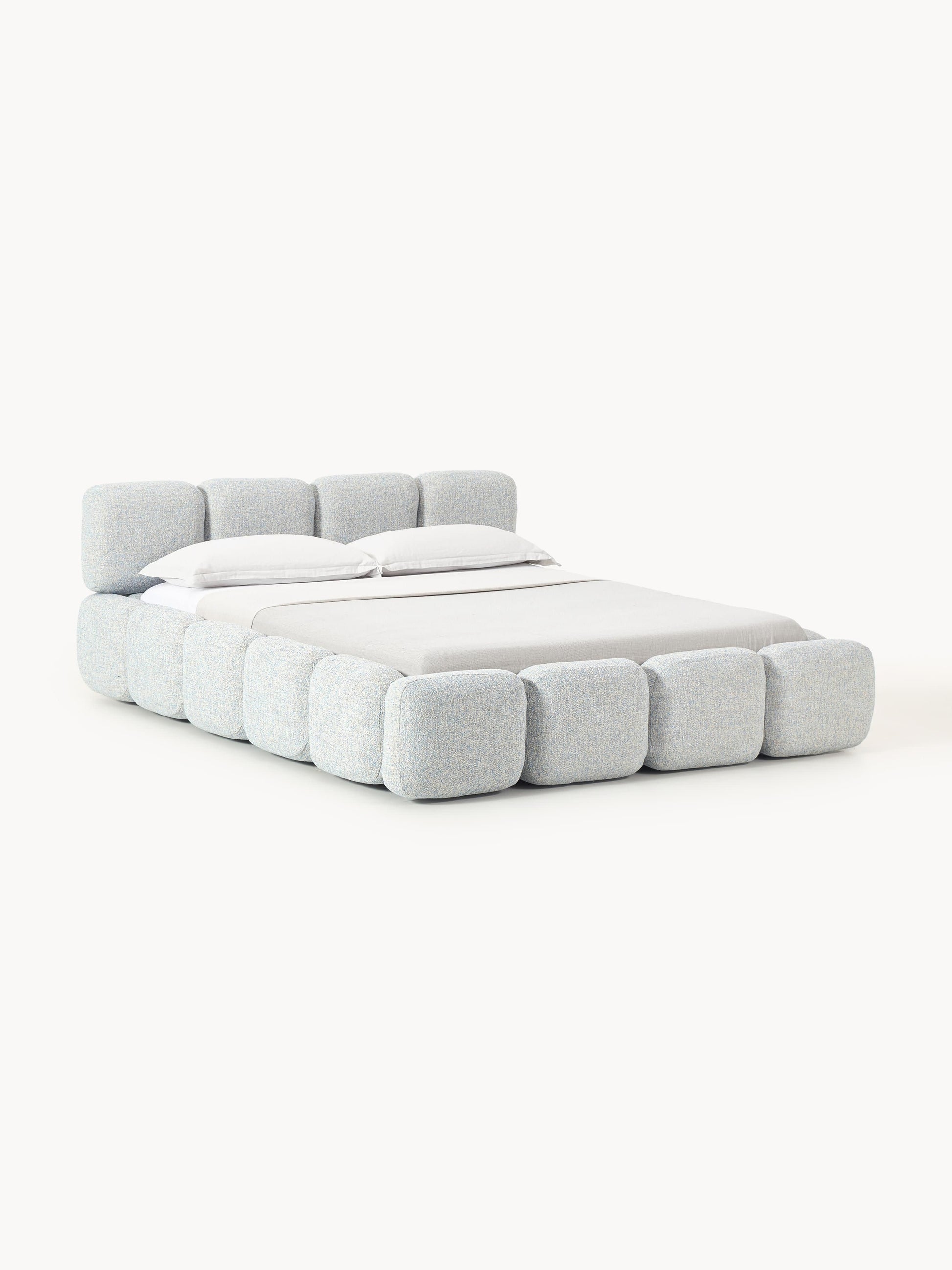 Tayla Bed in Bouclé, Upholstered