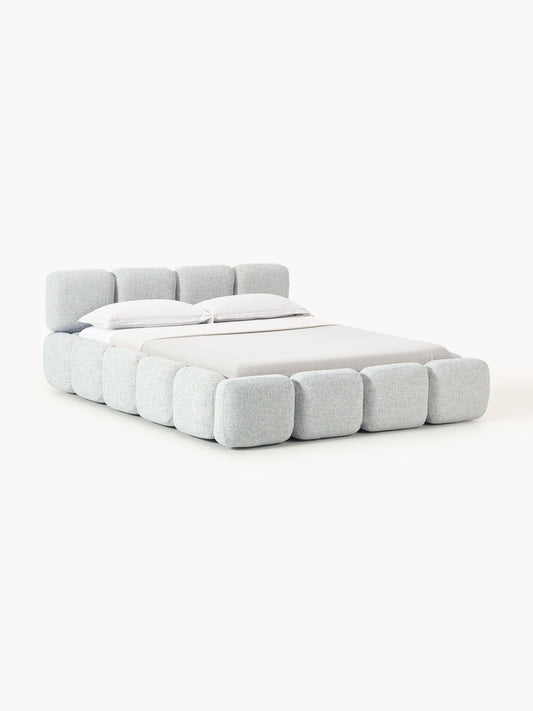 Tayla Bed in Bouclé, Upholstered