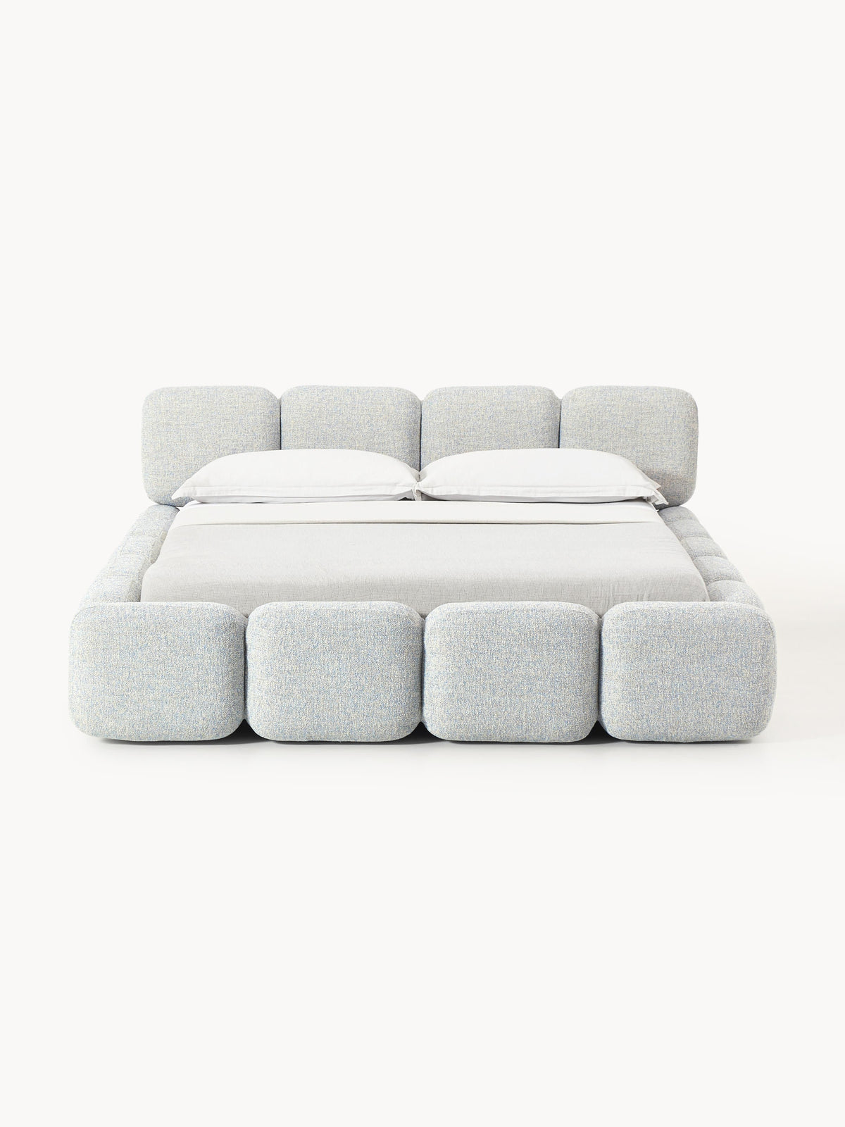 Tayla Bed in Bouclé, Upholstered