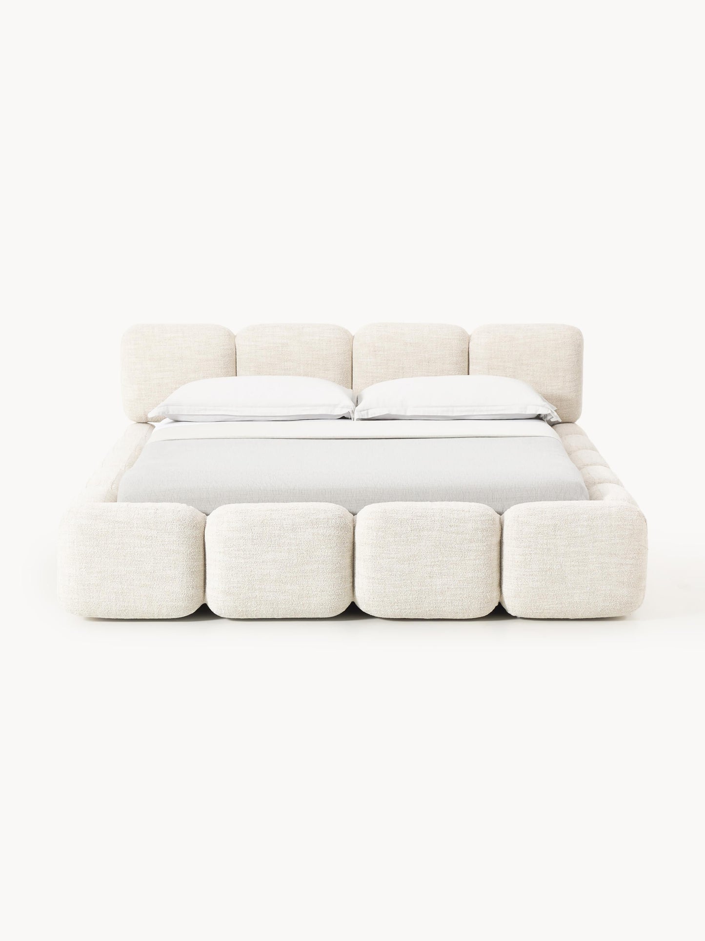 Tayla Bed in Bouclé, Upholstered