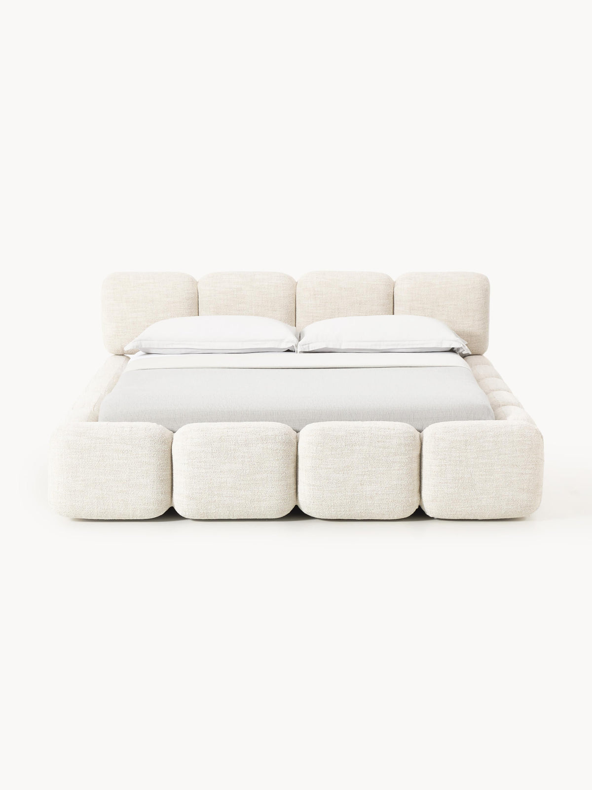 Tayla Bed in Bouclé, Upholstered