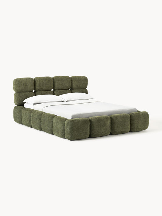 Tayla Bed in Teddy Bouclé, Upholstered