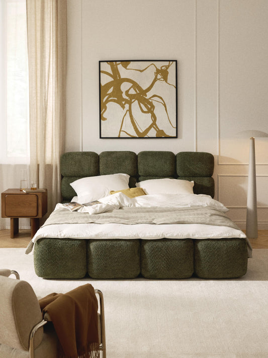 Tayla Bed in Teddy Bouclé, Upholstered