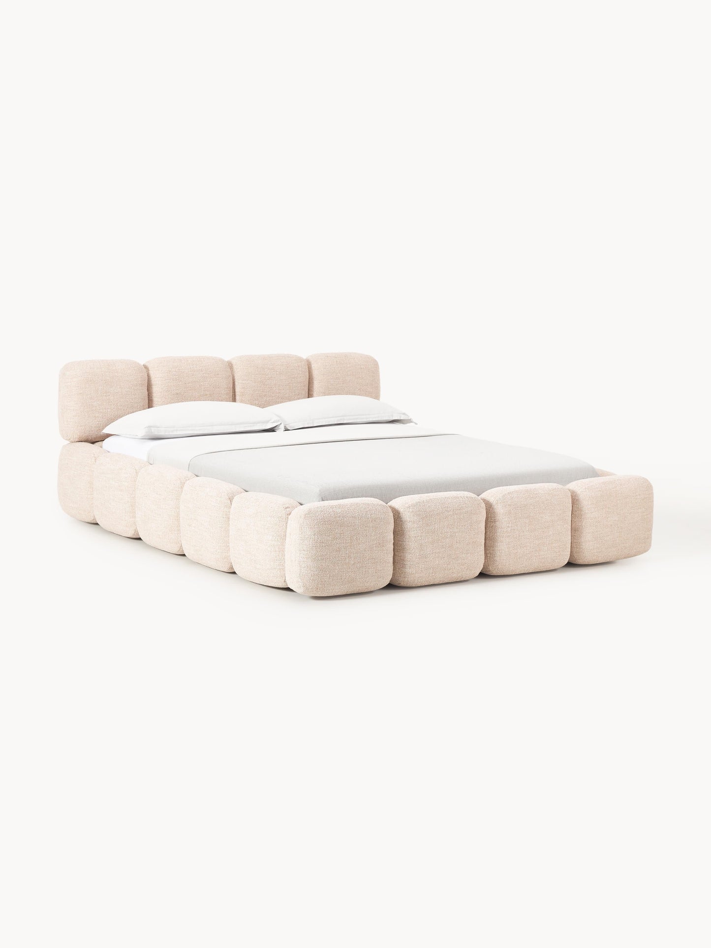 Tayla Bouclé Upholstered Storage Bed