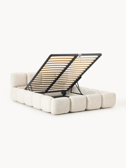 Tayla Bouclé Upholstered Storage Bed