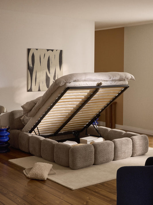 Tayla Teddy Bouclé Upholstered Storage Bed