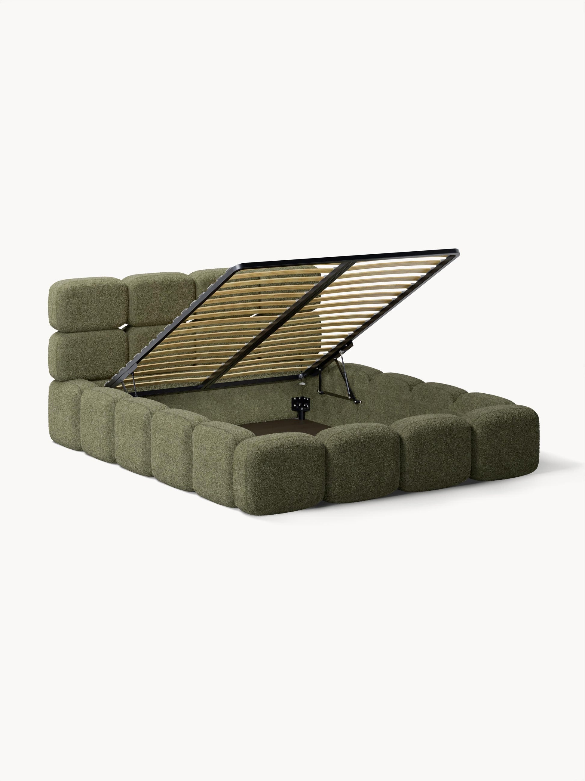 Tayla Teddy Bouclé Upholstered Storage Bed