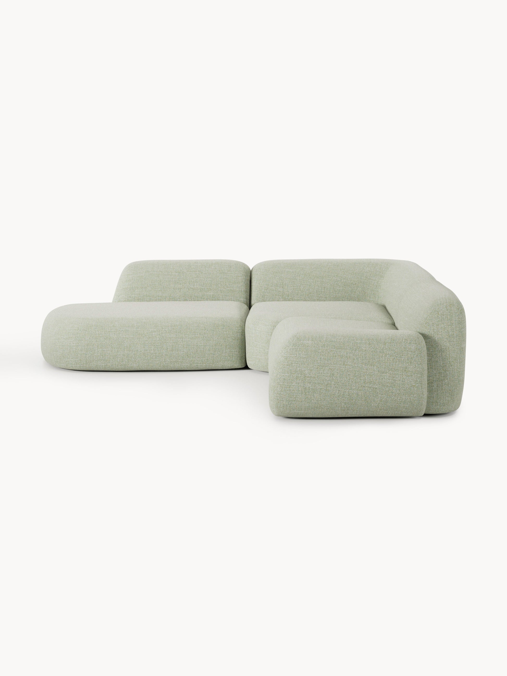 Wolke Bouclé Modular Corner Sofa (4-Seater) with Chaise Longue