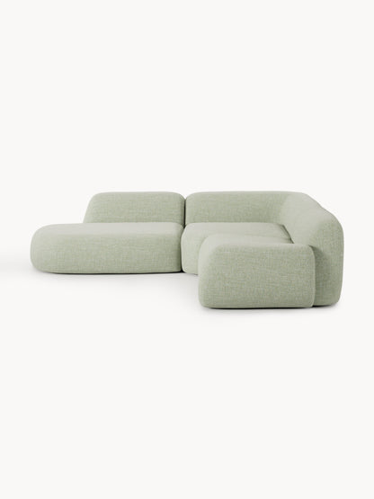 Wolke Bouclé Modular Corner Sofa (4-Seater) with Chaise Longue