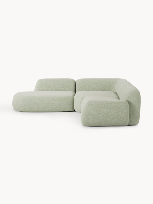 Wolke Bouclé Modular Corner Sofa (4-Seater) with Chaise Longue