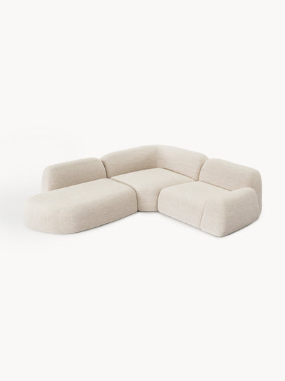 Wolke Bouclé Modular Corner Sofa (4-Seater) with Chaise Longue