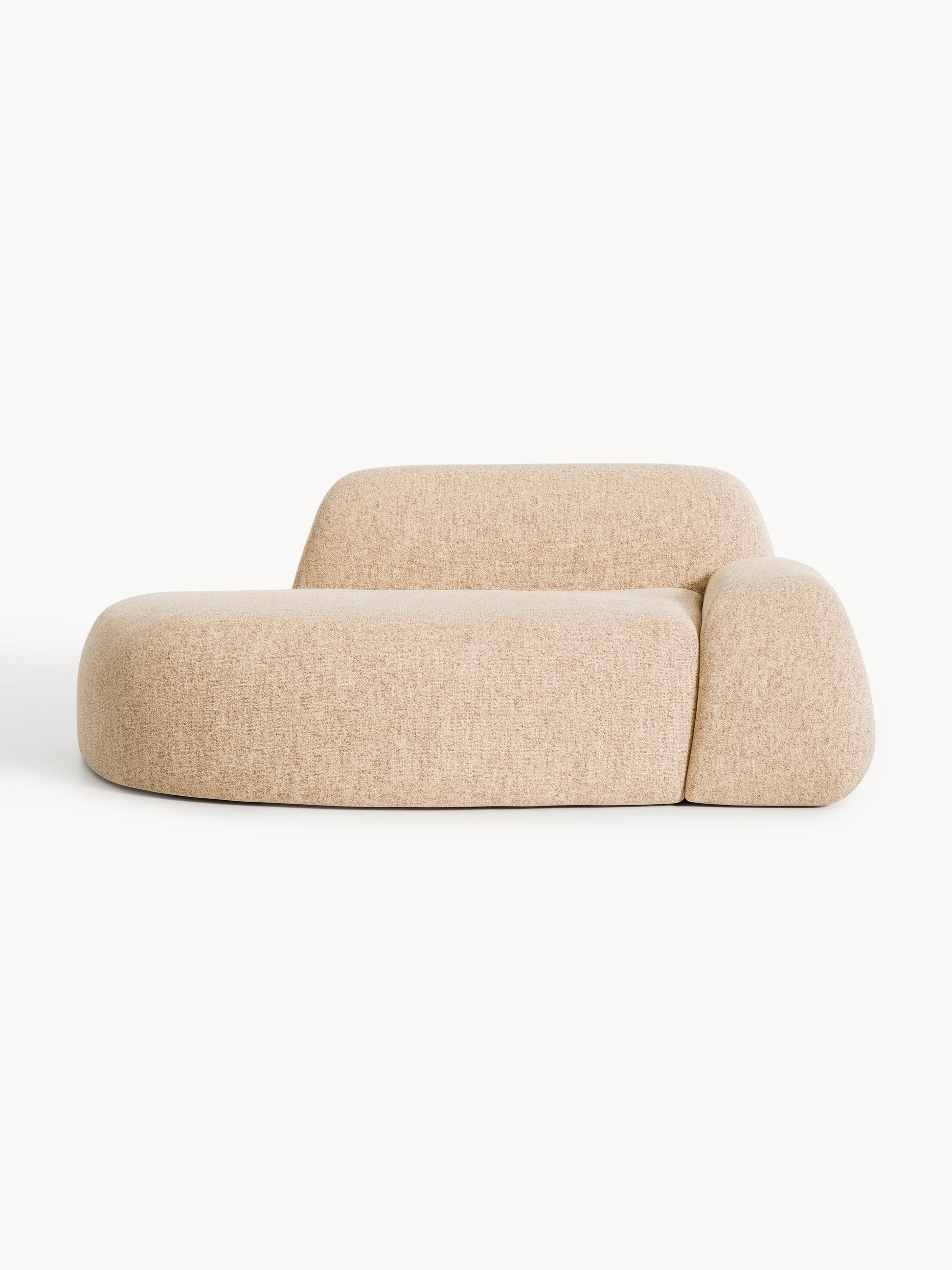 Wolke Bouclé Settee with Chaise Longue (2-Seater)