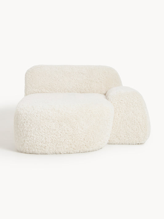 Wolke Chaise Made of Teddy Fabric